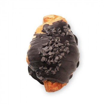 Croissant bañado de chocolate